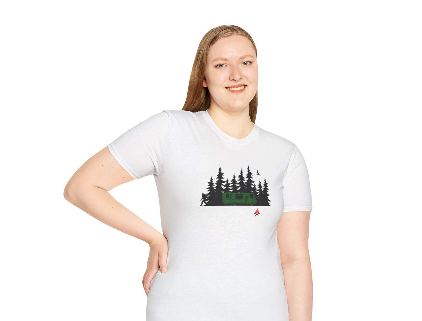 Camping with Bigfoot T-Shirt