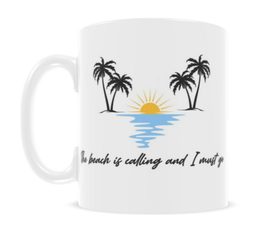 The Beach is Calling mug