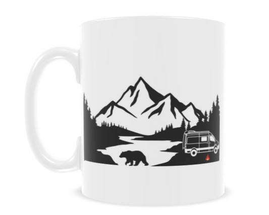 Camping with a Bear mug