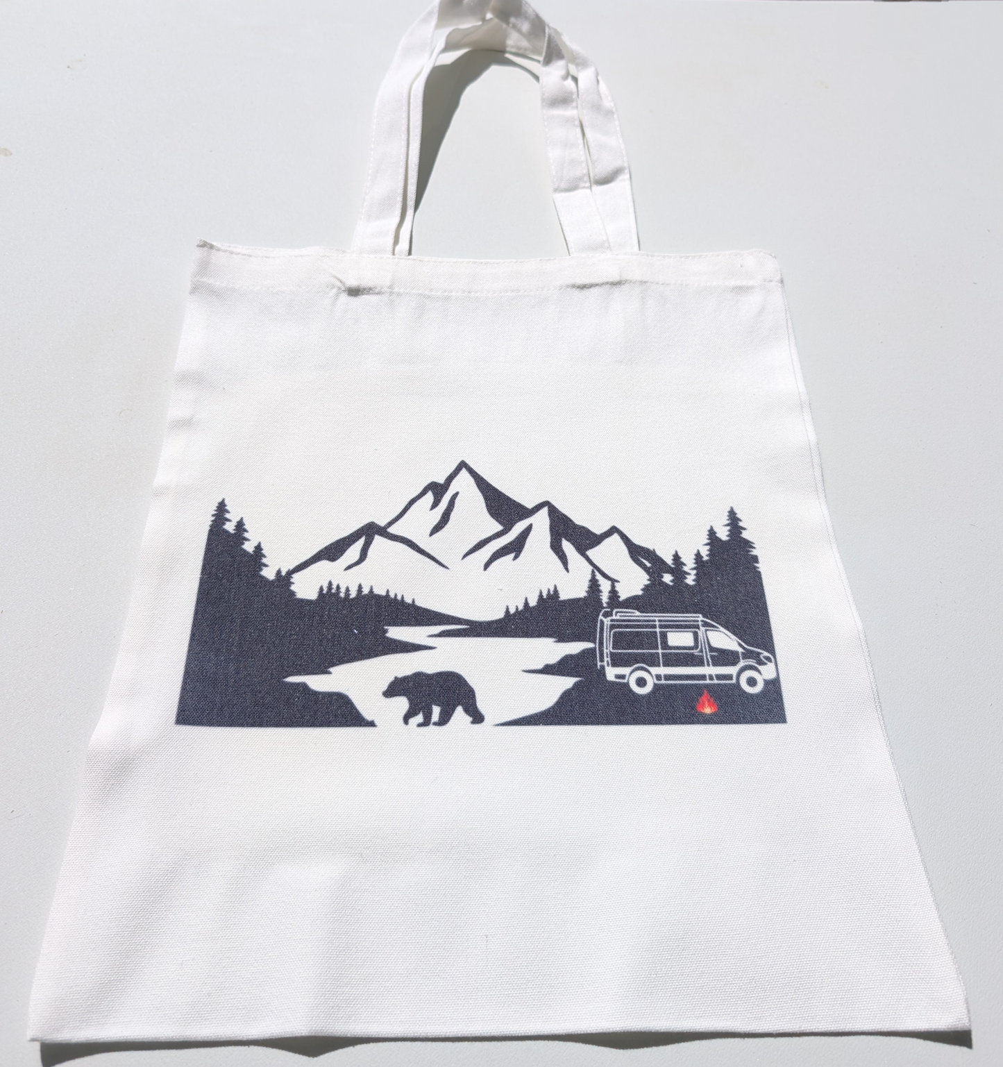 Camping with a Bear tote