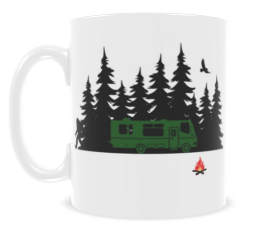 Camping with Bigfoot mug