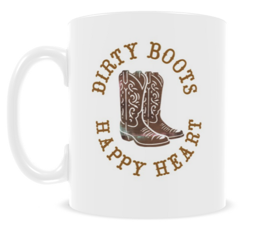 Dirty Boots, Happy Heart mug