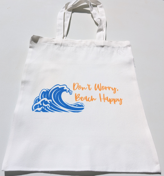 Don't Worry, Beach Happy tote