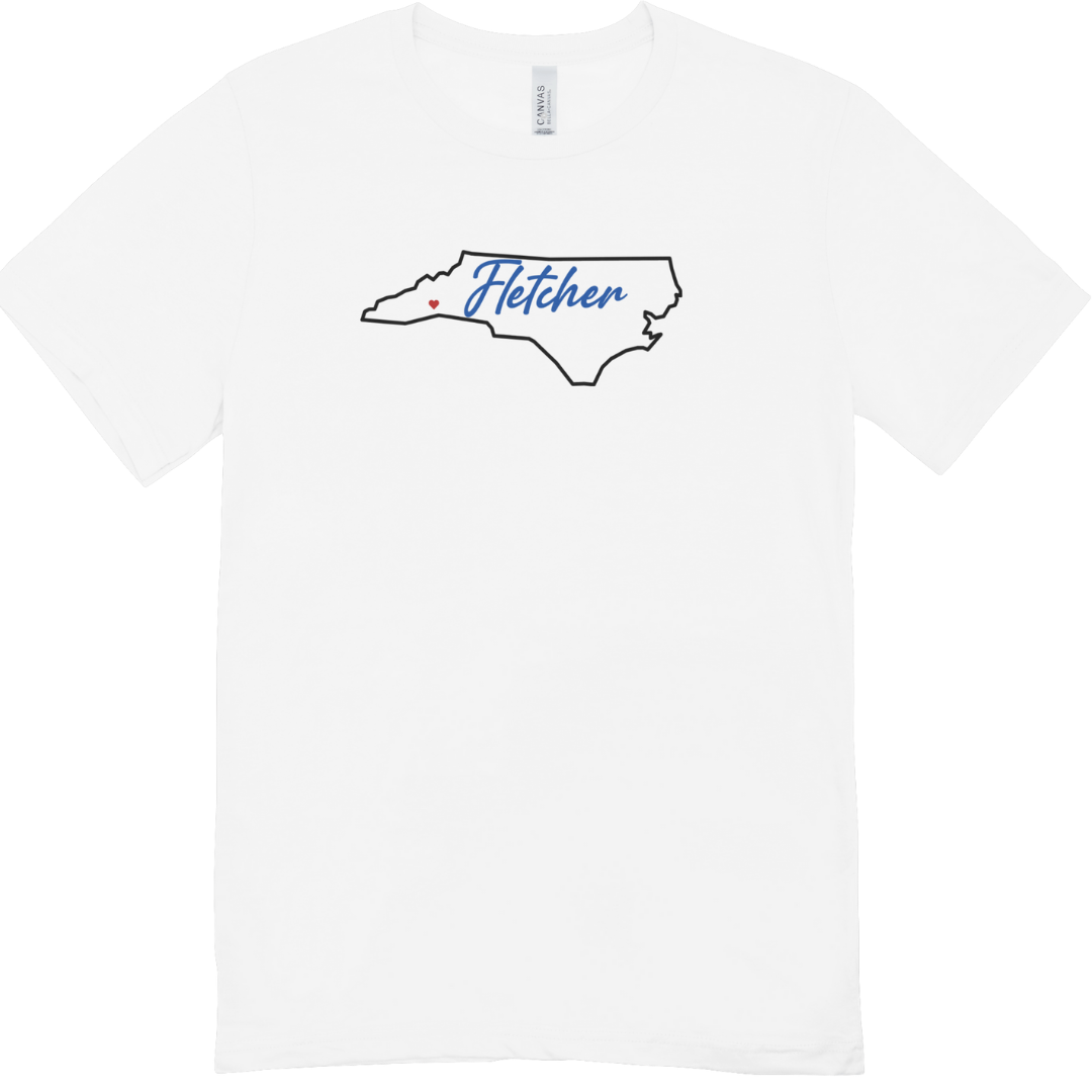 Fletcher, NC State Outline T-Shirt
