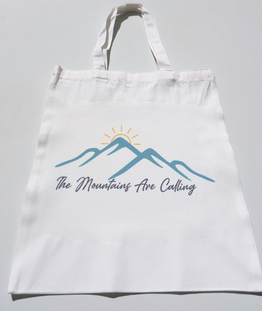 The Mountains are Calling tote